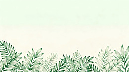 绿色植物边框设计素材