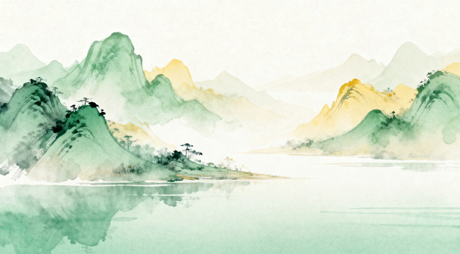 水墨山水风景画