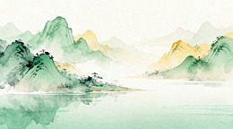 水墨山水风景画