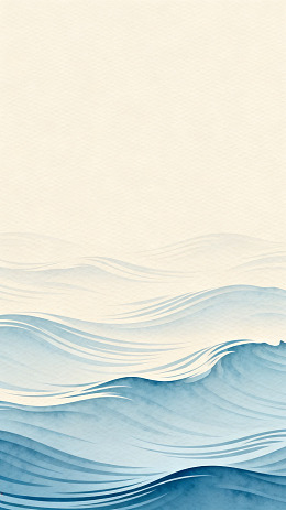 抽象海浪波纹艺术插画