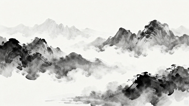 水墨山水画中国传统艺术