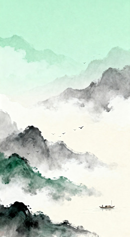 水墨山水画意境图