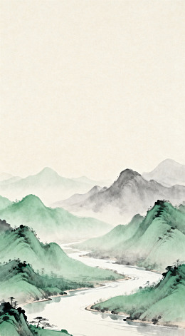 水墨山水国画风景画