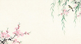 传统中国风水墨花鸟画