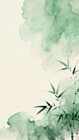 水墨竹子淡雅意境画