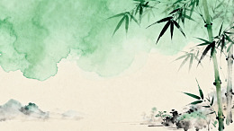 水墨竹子山水画装饰画
