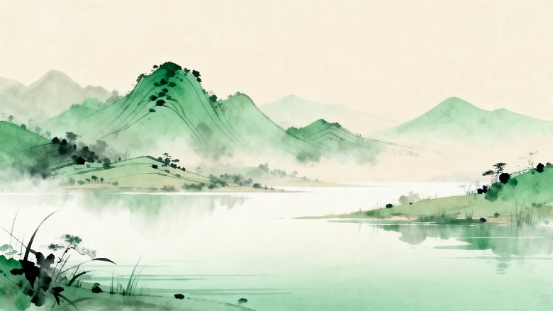 水墨山水画风景画
