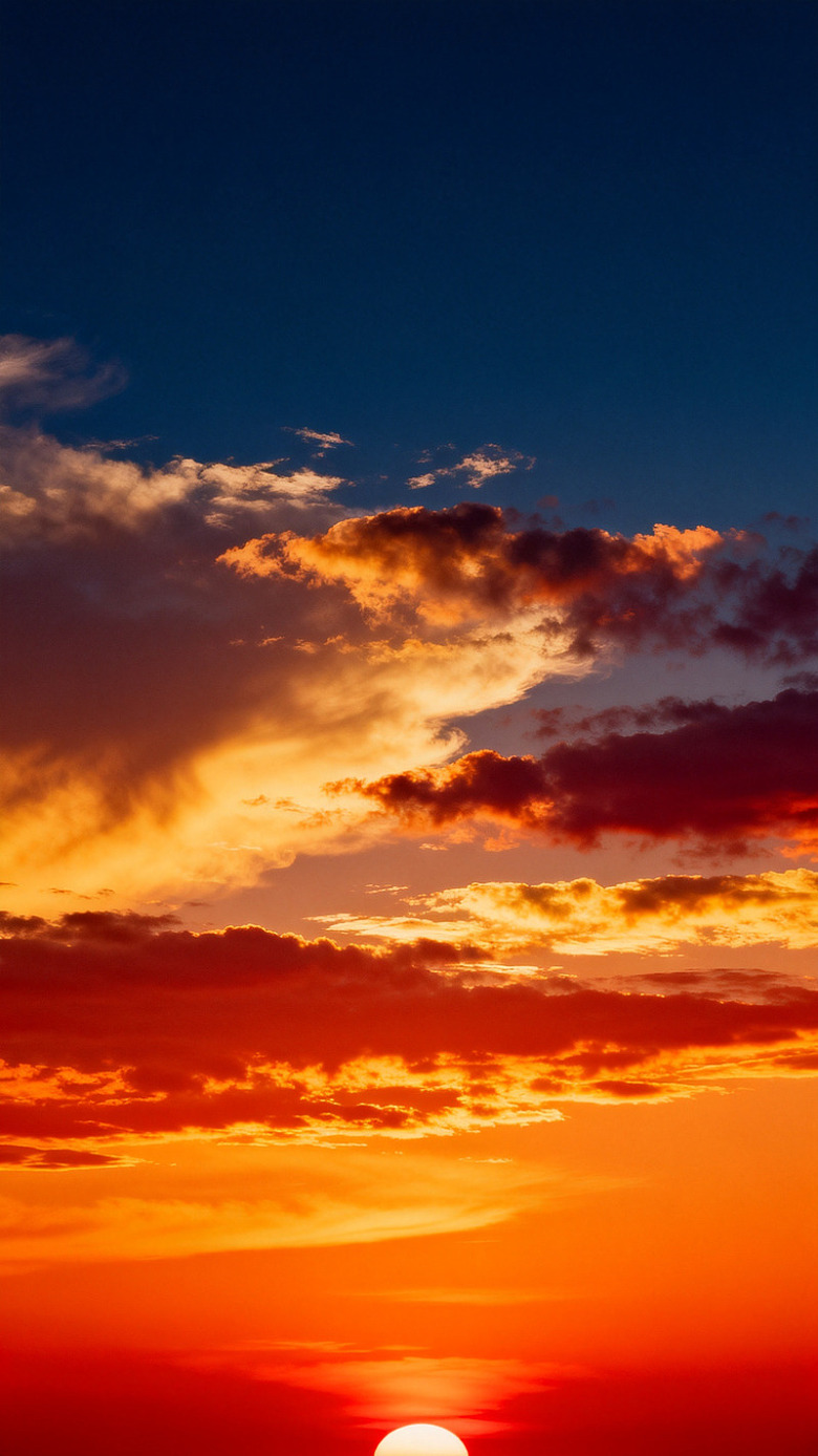 晚霞夕阳云彩天空