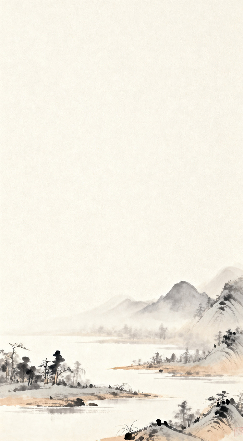 水墨山水国画风景画