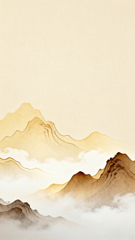 山水画水墨风格背景图