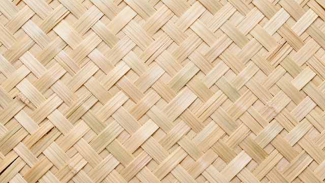 竹编纹理编织工艺自然材料