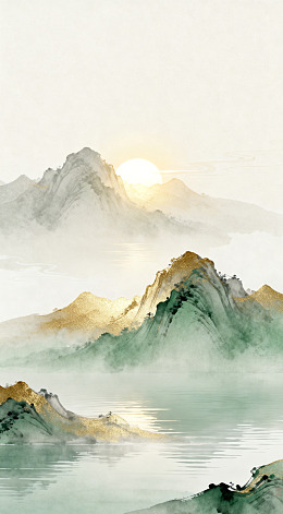 水墨山水意境画