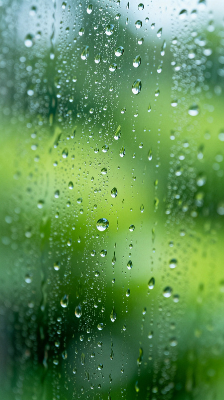 雨滴玻璃绿色背景