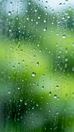 雨滴玻璃绿色背景