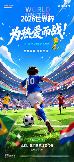 2026足球世界杯插画赛程海报1
