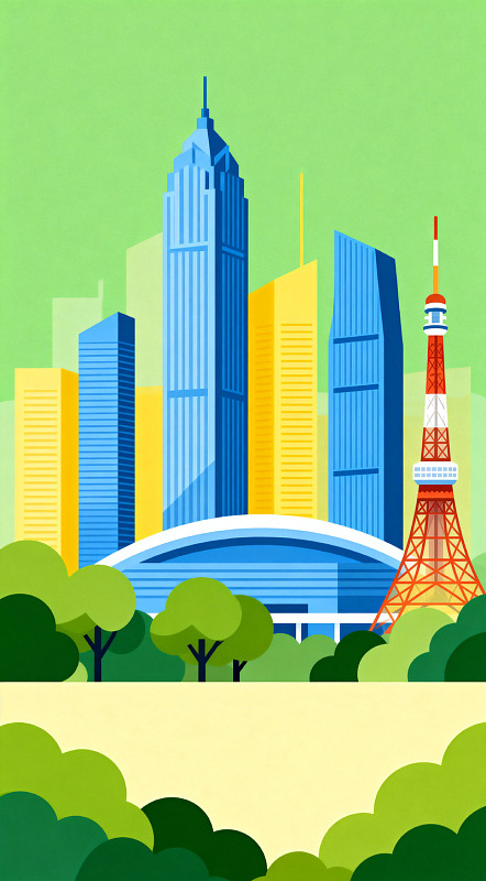 城市建筑插画设计素材
