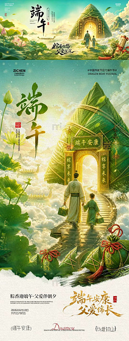 古风端午节粽子宣传海报设计素材