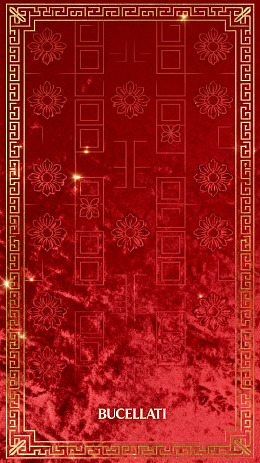 古典风红色花纹边框设计素材