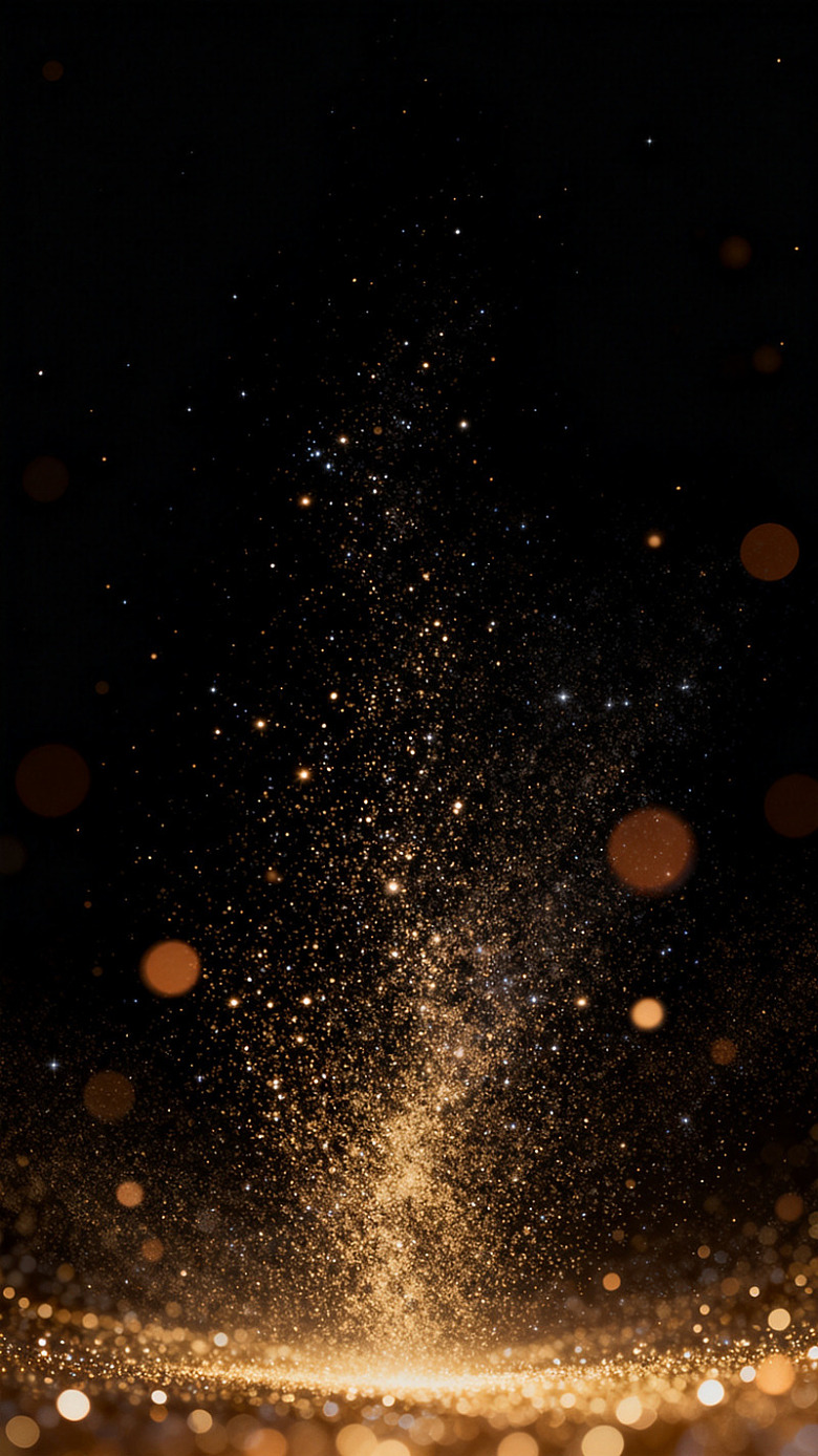 星空风金色粒子光效背景素材