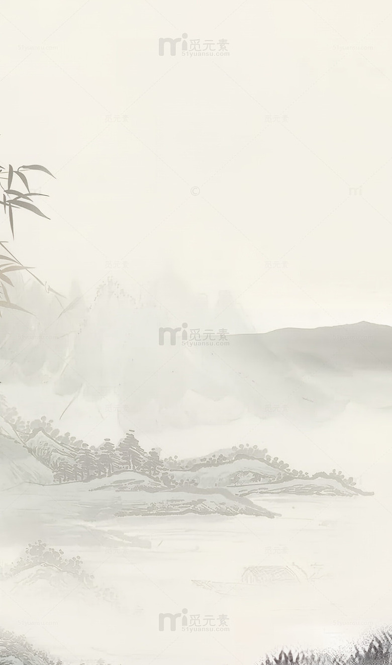 淡雅山水背景