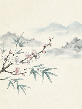 淡雅桃花背景
