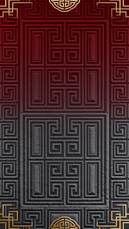 中式古典回纹装饰纹理设计素材