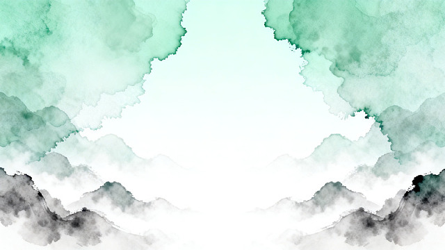 水墨风山水云雾背景设计素材