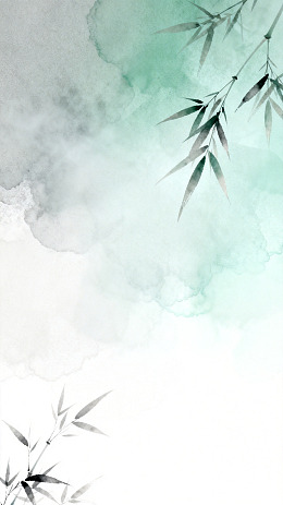 水墨风竹叶意境背景设计素材