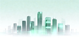科技风未来城市建筑插画设计素材