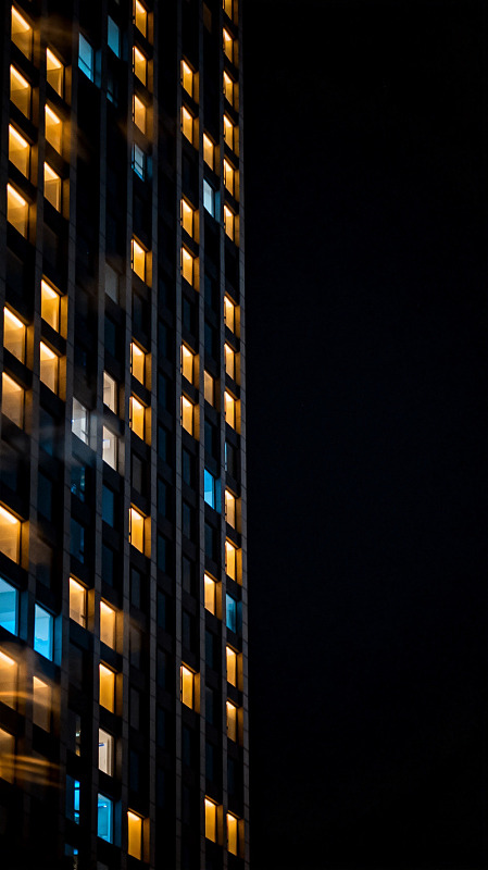 夜景建筑灯光现代城市设计素材