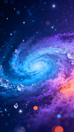 梦幻风星河水晶宇宙设计素材