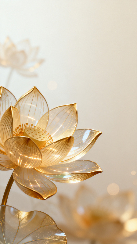 金色梦幻莲花艺术设计素材
