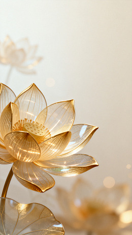金色梦幻莲花艺术设计素材
