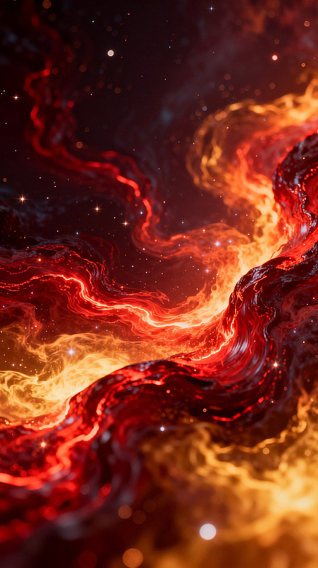 科幻风宇宙星云火焰背景设计素材