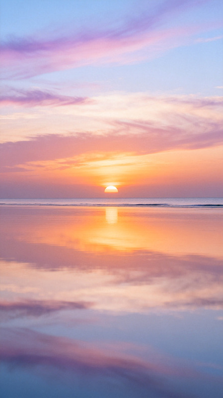 唯美风日出海景素材