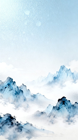 水墨风山水云雾意境设计素材