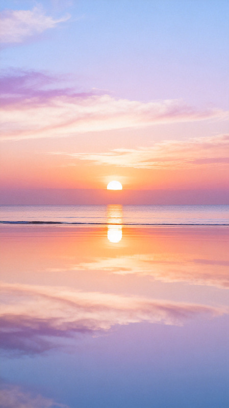 唯美风日出海景素材