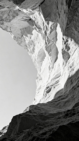 黑白风峡谷岩壁纹理设计素材