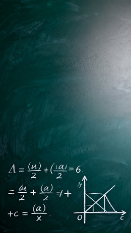 黑板风数学公式手绘几何图形设计素材