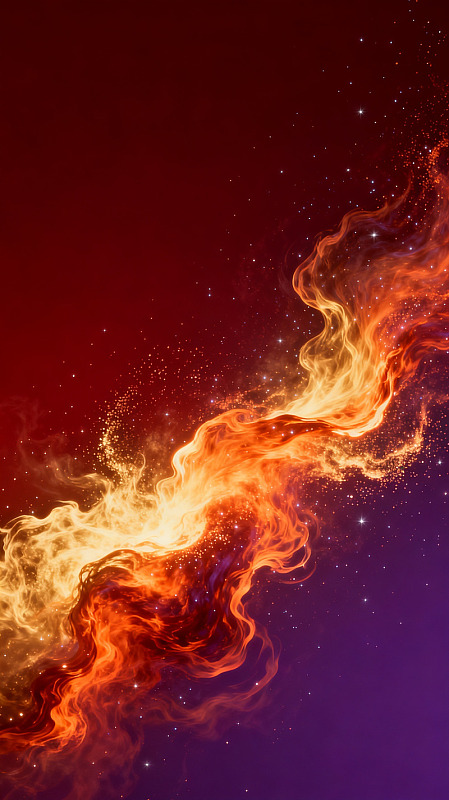 科幻风星云火焰宇宙背景素材
