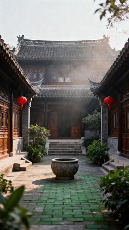 中式庭院古建筑素材