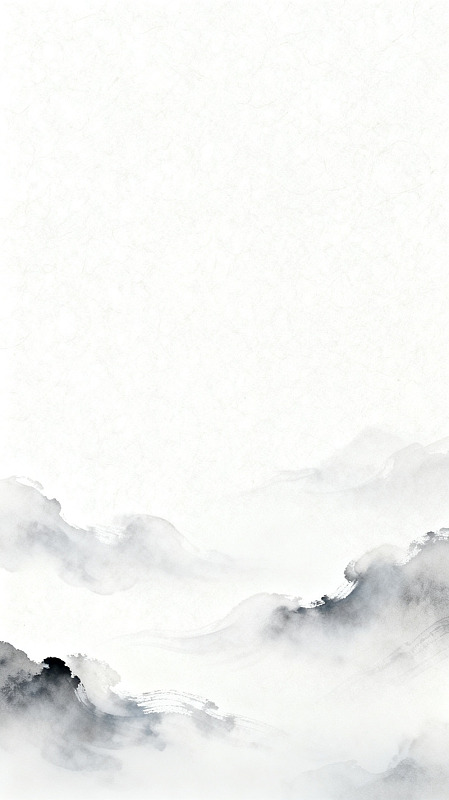 水墨风云雾缭绕山水背景素材