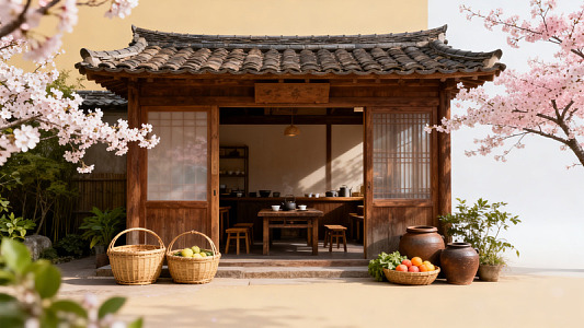 日式风格庭院茶室建筑素材