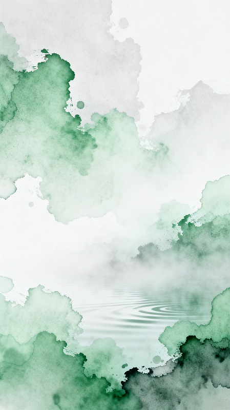 水墨风山水意境水彩背景素材