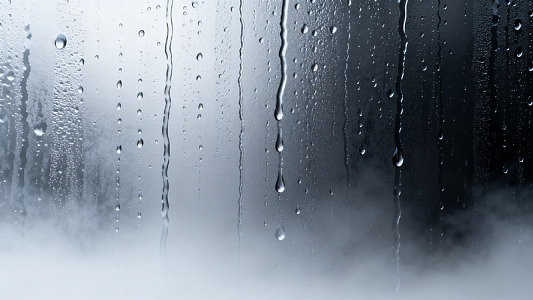写实风雨滴玻璃窗背景素材