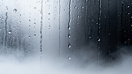 写实风雨滴玻璃窗背景素材