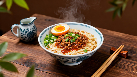 写实风热腾腾面条美食素材
