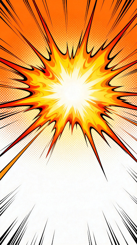 漫画风爆炸效果动态背景素材