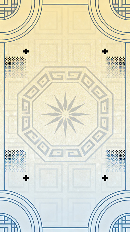 新中式几何纹样背景设计素材