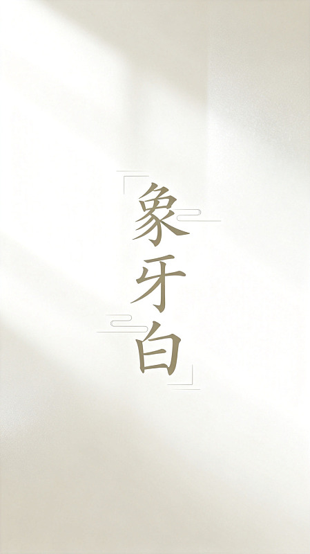 简约风象牙白文字设计素材